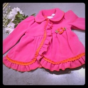 Pink fleece curly coat